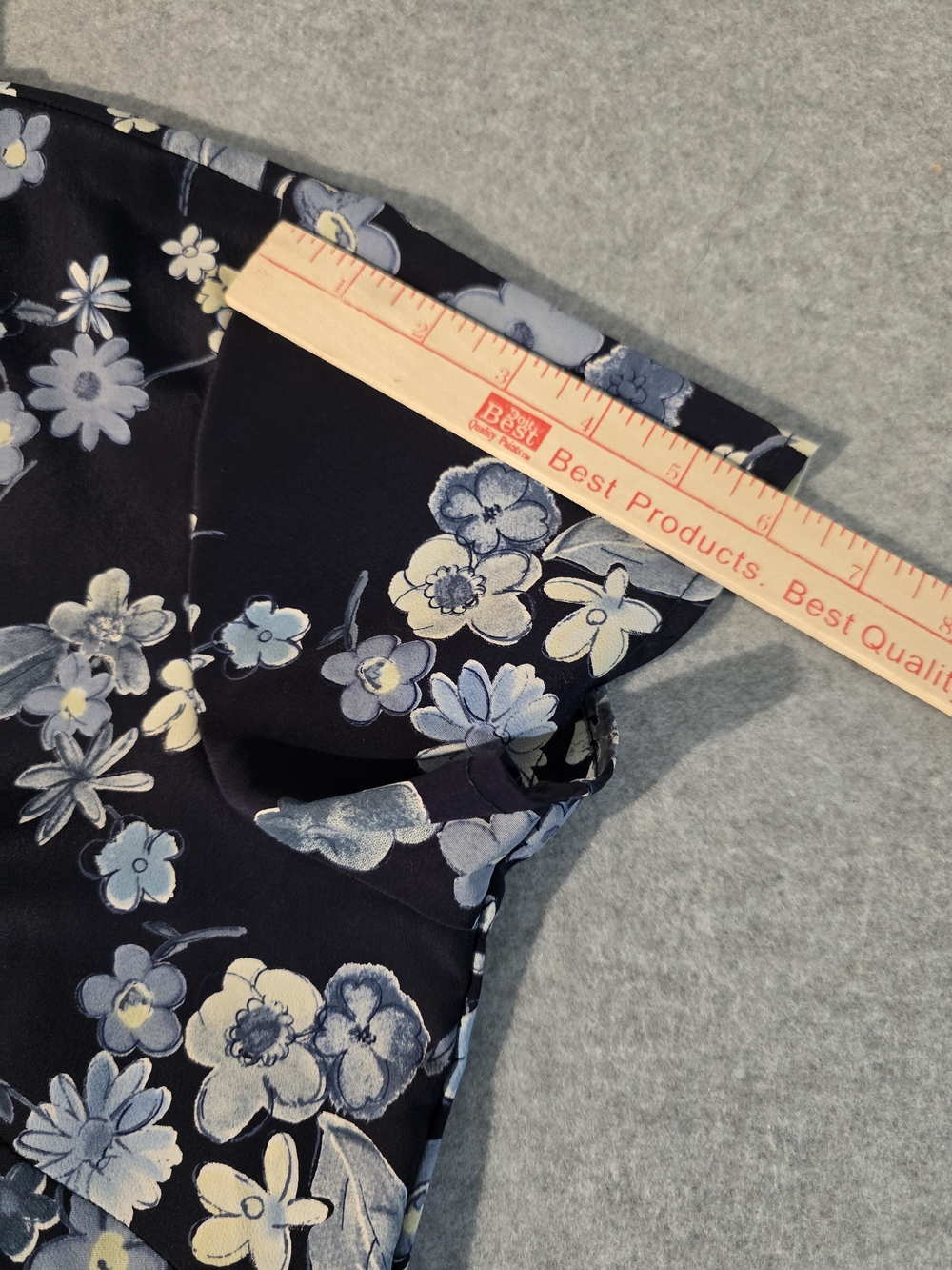 Vintage All That Jazz Navy Floral Button-Front Dress 11/12 - Picture 10 of 11